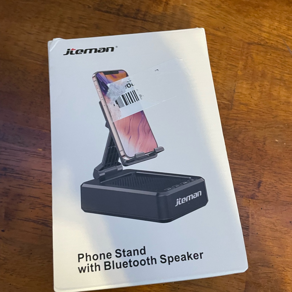 Jteman Phone Stand With Bluetooth Speaker
